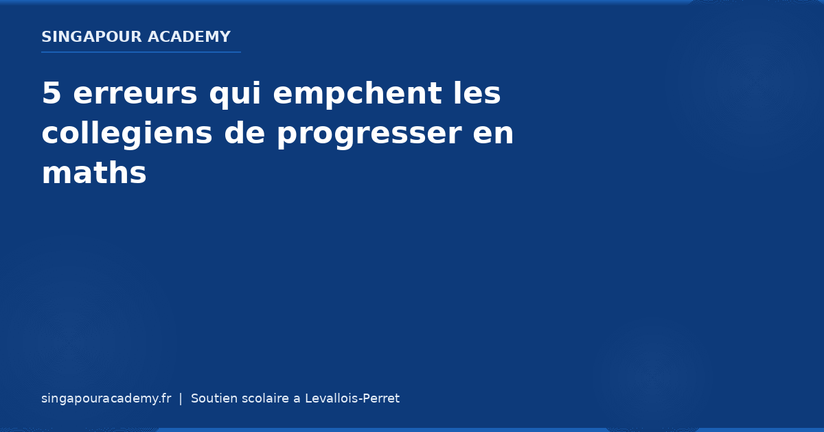 Erreurs Maths College