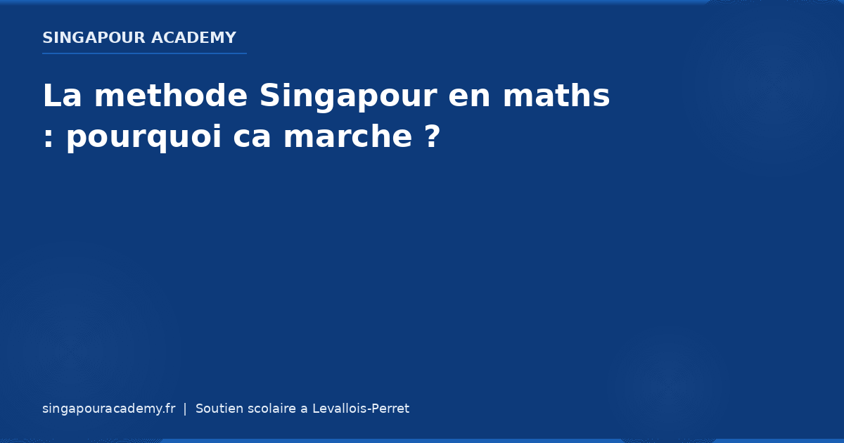 Methode Singapour Maths