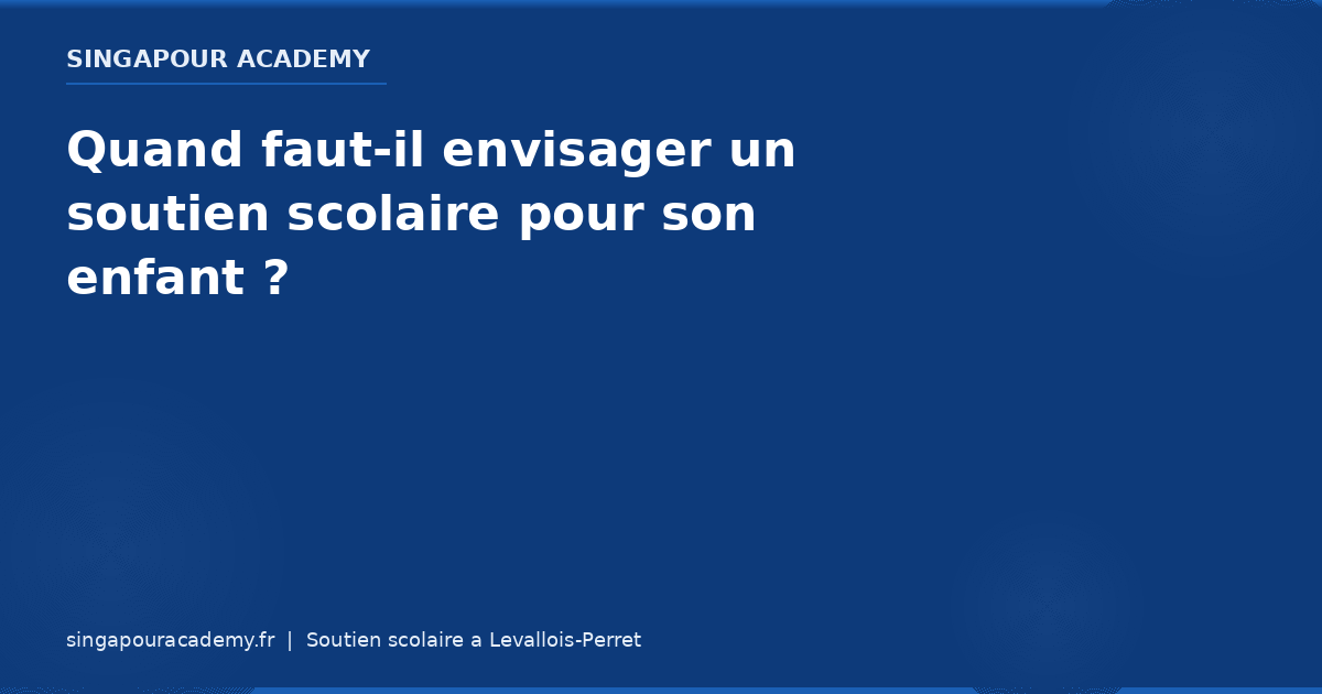 Quand Soutien Scolaire